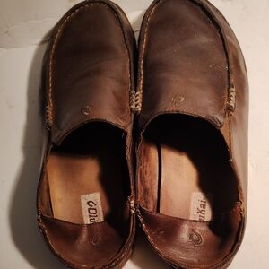 OluKai Leather Men's Size 44.5 Slip On Shoes